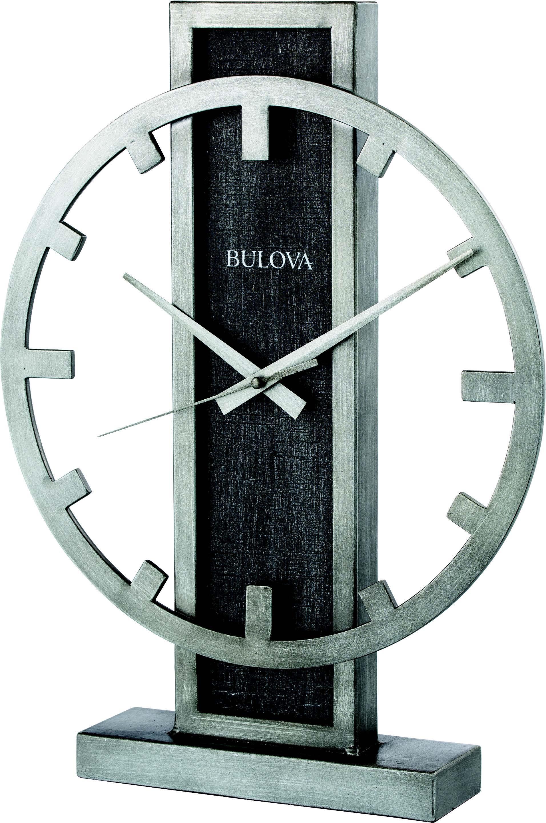 Bulova Clocks Silver Streak Table Clock
