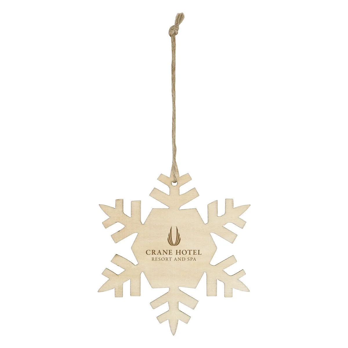 Wood Ornament - Snowflake view 2