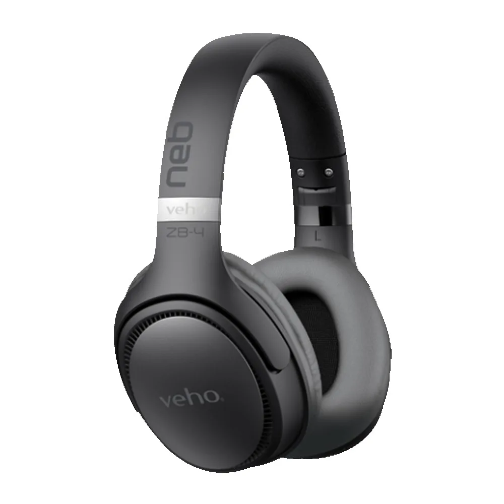 Veho ZB-4 NEB Wireless Headphones with Mic - Black/Grey