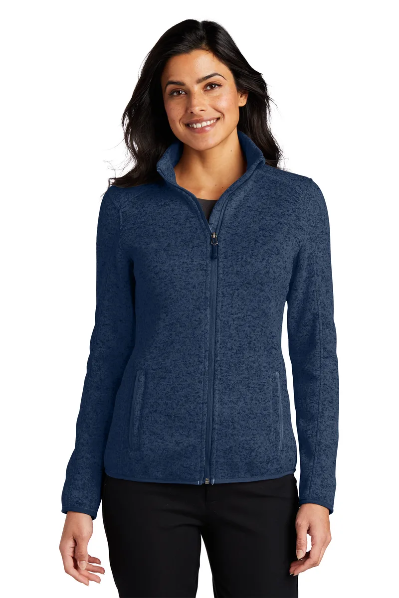 Port Authority® Women's Sweater Fleece Jacket. view 3