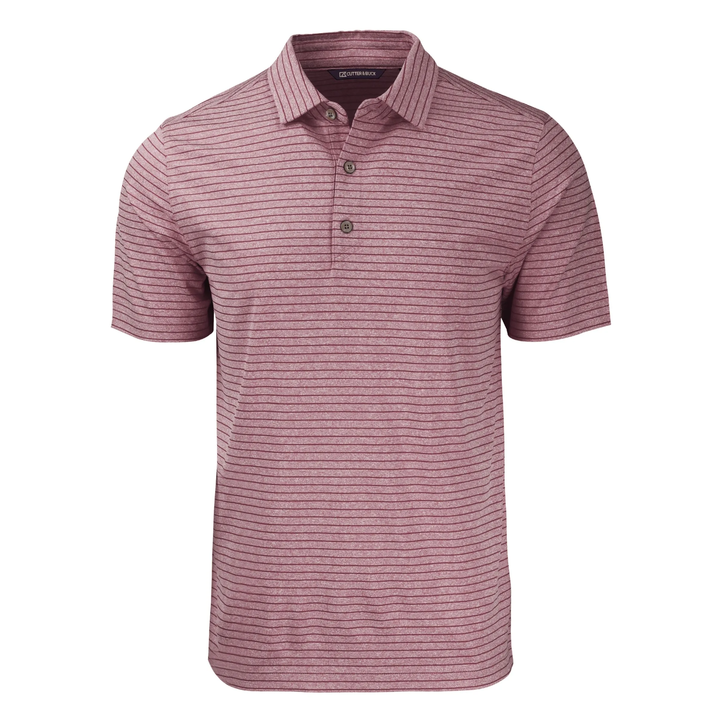 Cutter & Buck Forge Eco Heather Stripe Stretch Recycled Mens Polo view 3