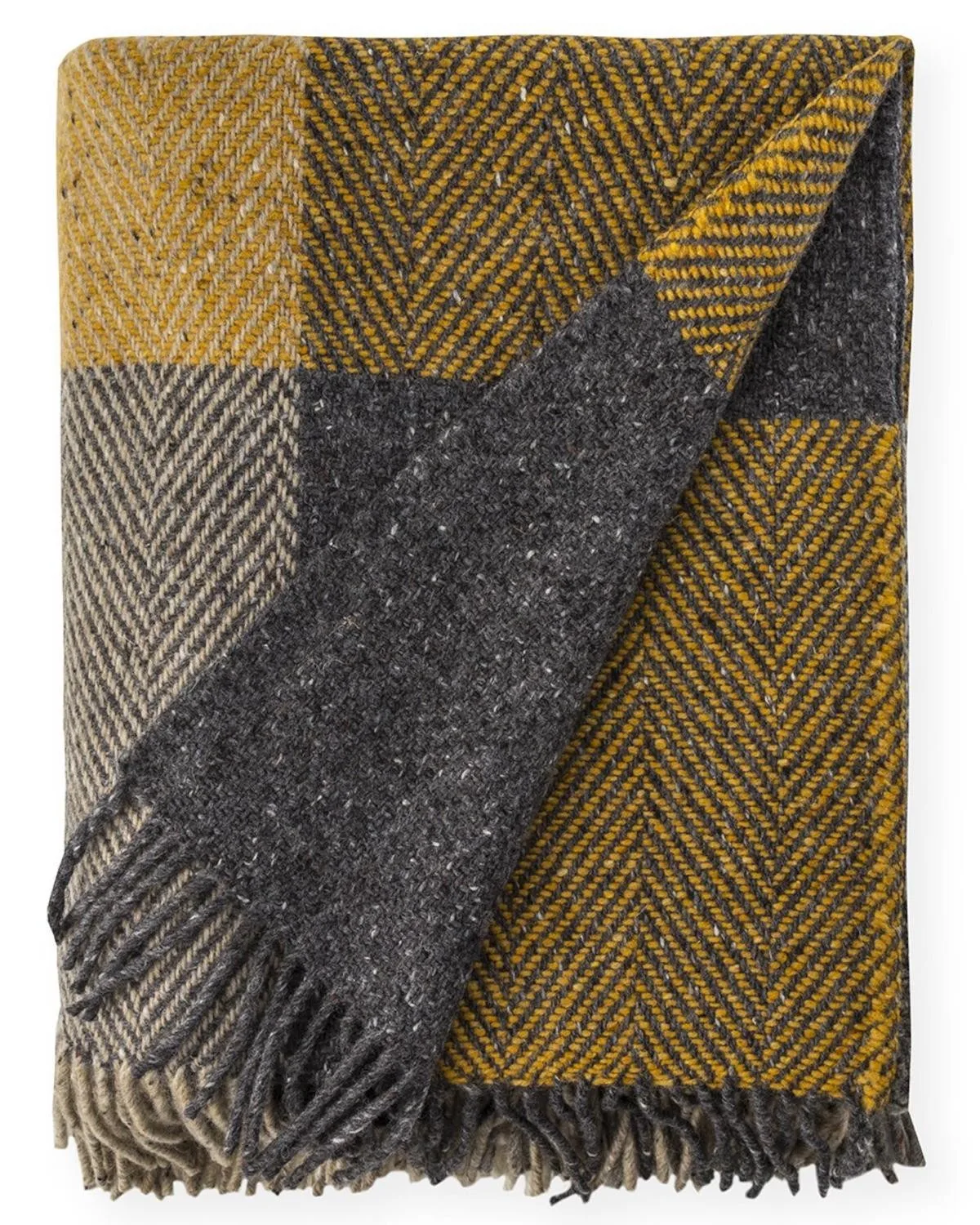 Avoca Peat Herringbone Donegal Heavy Throw