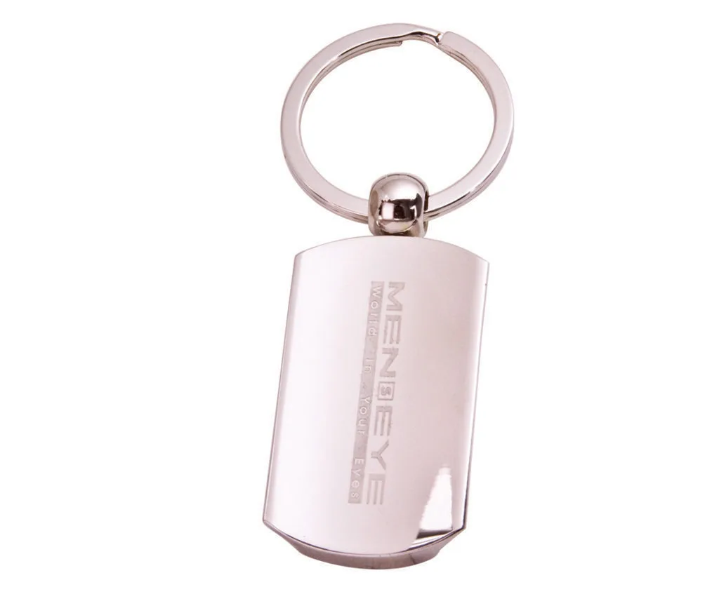 Rectangle Zinc Keychain view 2
