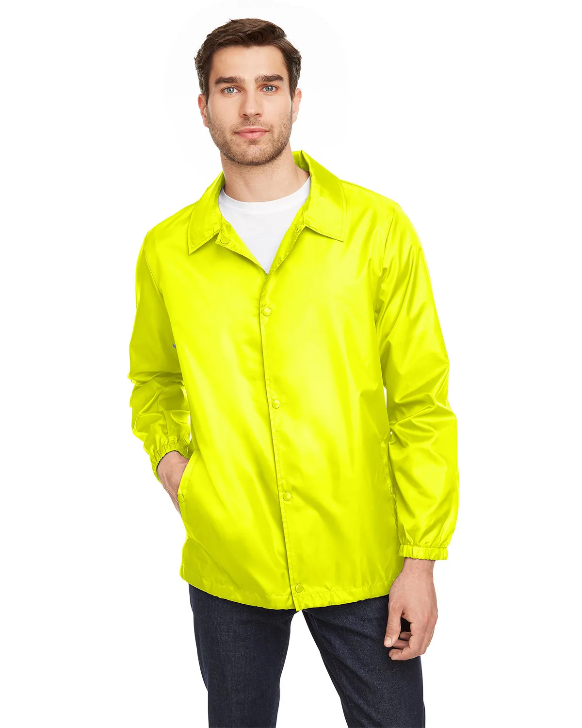 Team 365 Unisex Zone Protect Coaches Jacket view 2