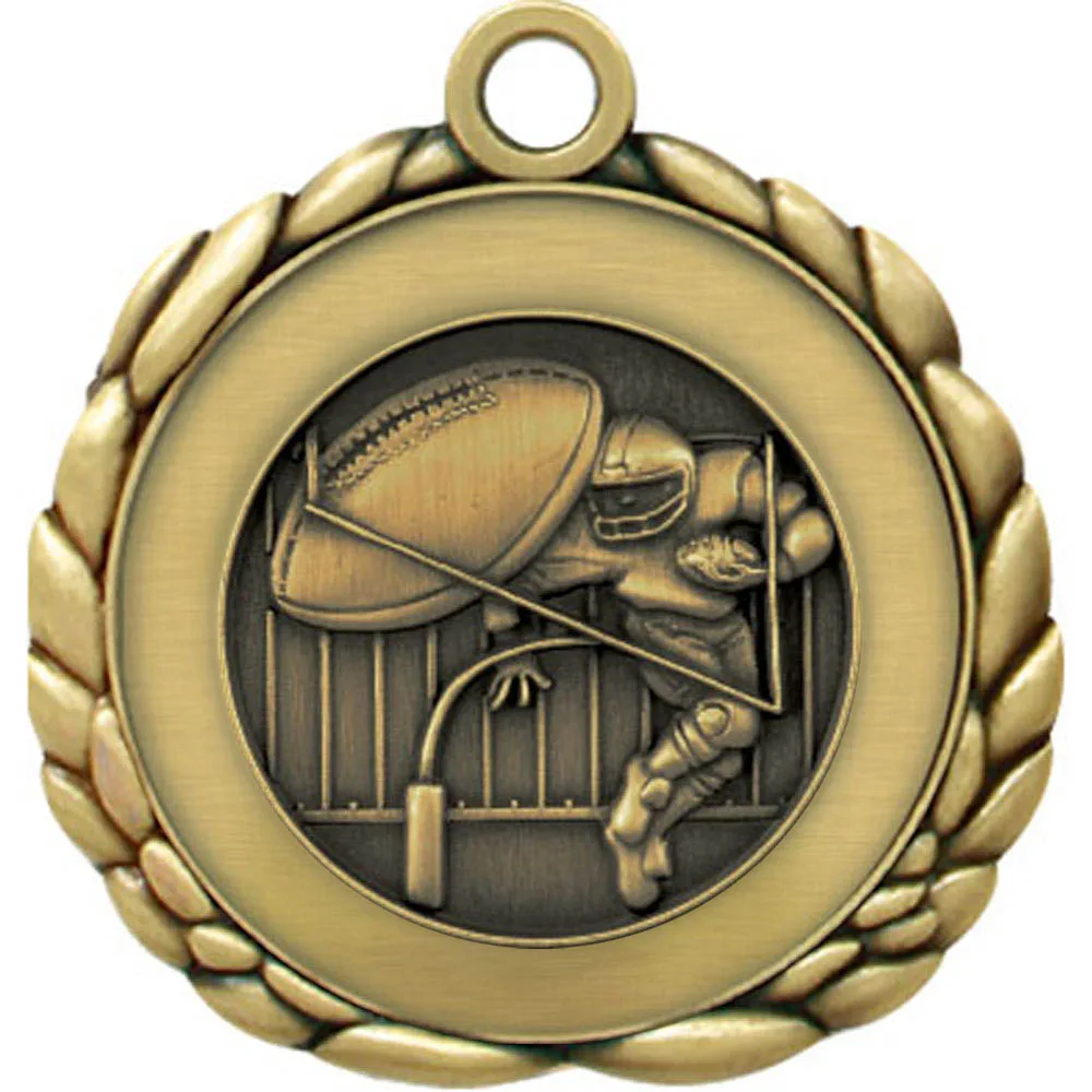 Vibraprint® Football Quali-Craft Medallion (2-1/2") view 2