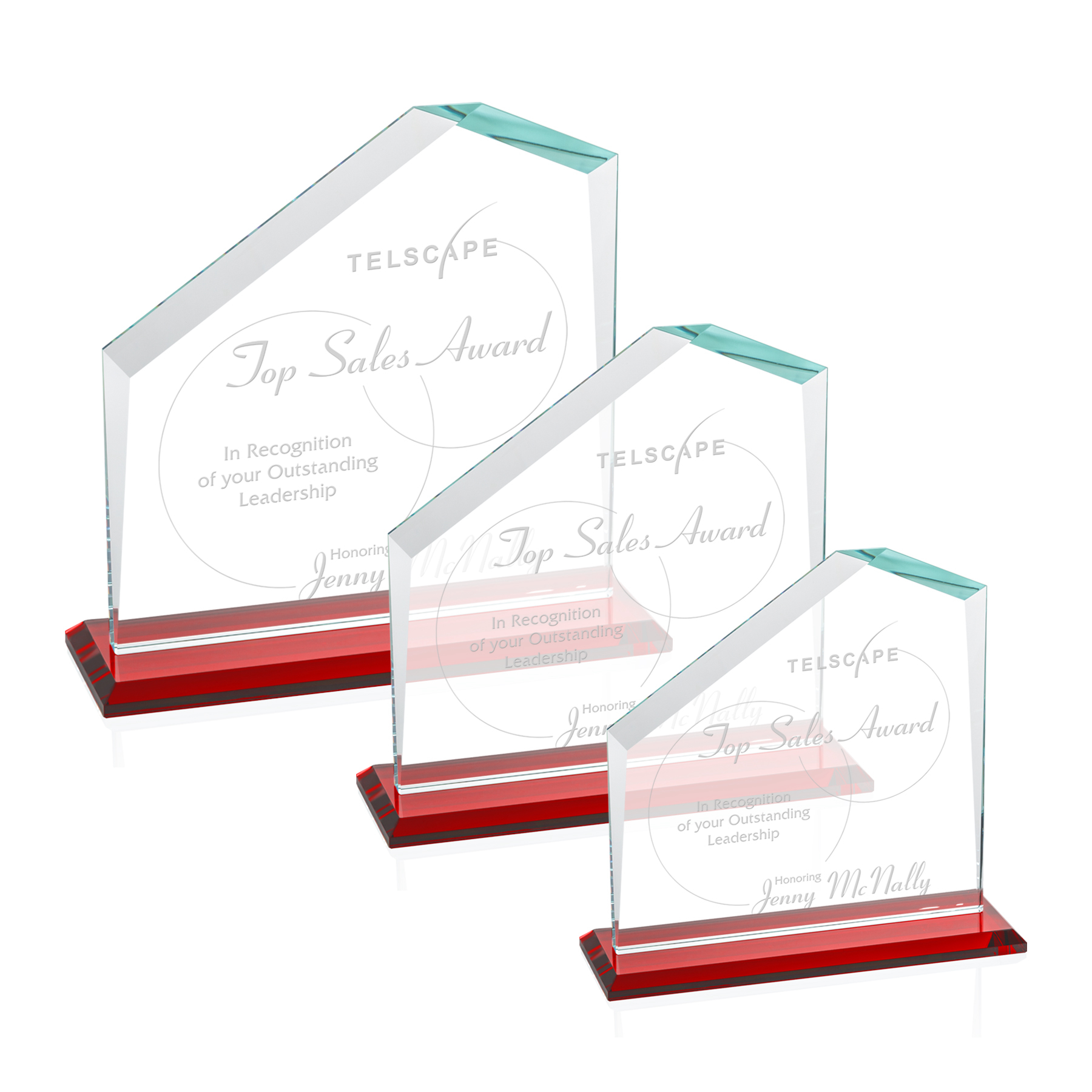 Deep Etch, Standard base, Red