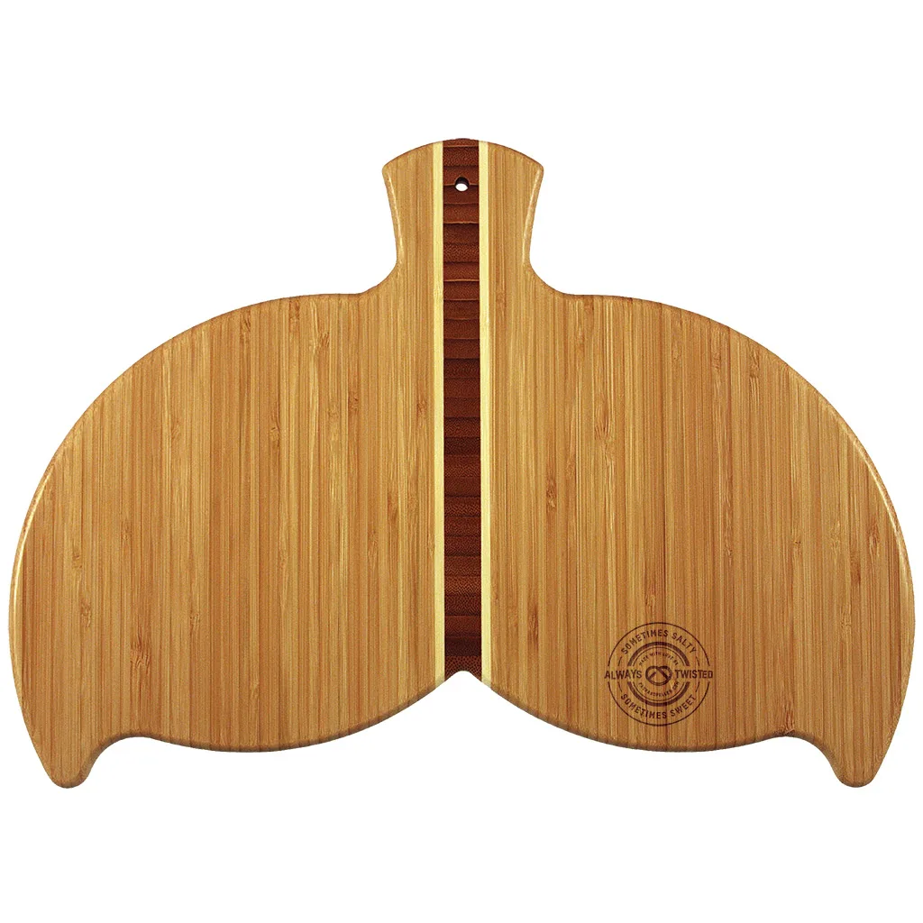 Whale Tail Cutting & Serving Board — Laser Engraved up to 2 Square Inches (1 side/1 location)
