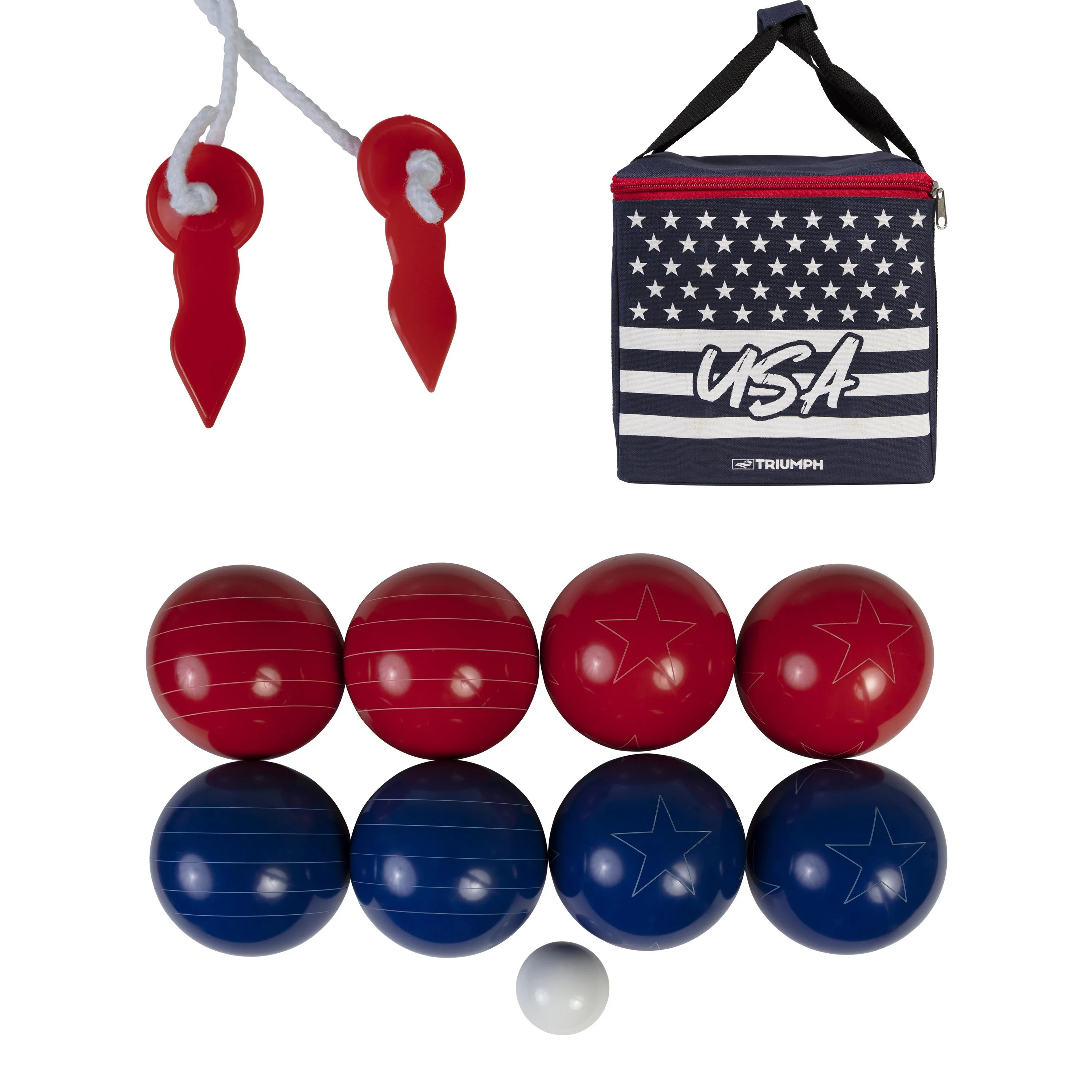 Escalade Sports Triumph Sports - Patriotic Bocce Ball Set, 100Mm