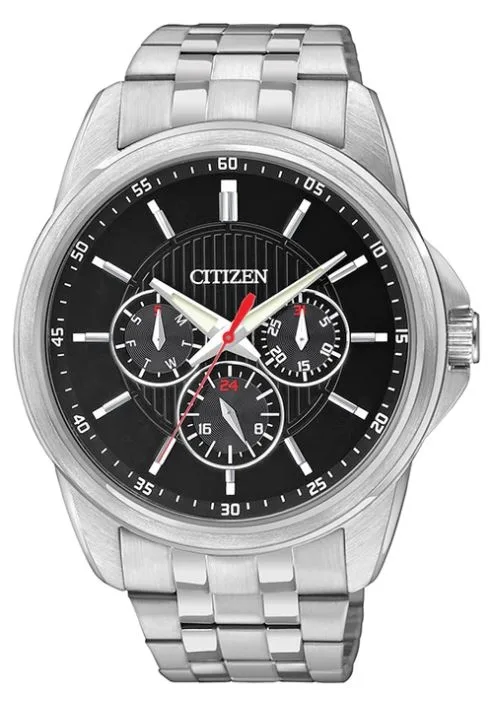 Citizen® Men's Quartz Stainless Steel Watch w/Black Dial