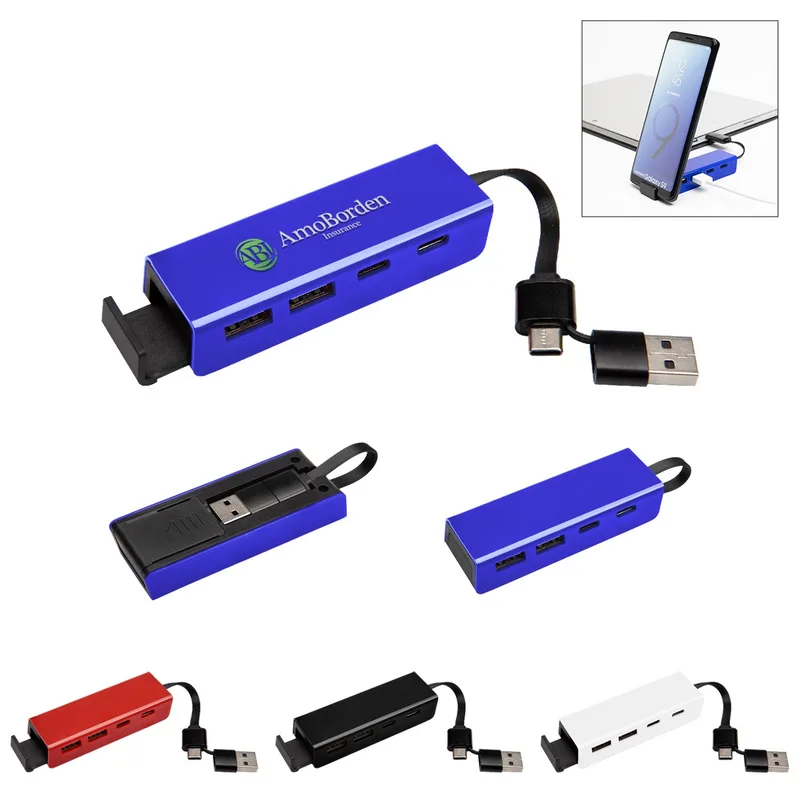 Rabs Type-c & Usb Hub With Phone Stand view 2