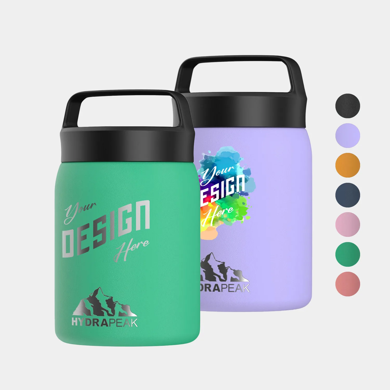 18 oz Hydrapeak® Stainless Steel Insulated Thermos Food Jar