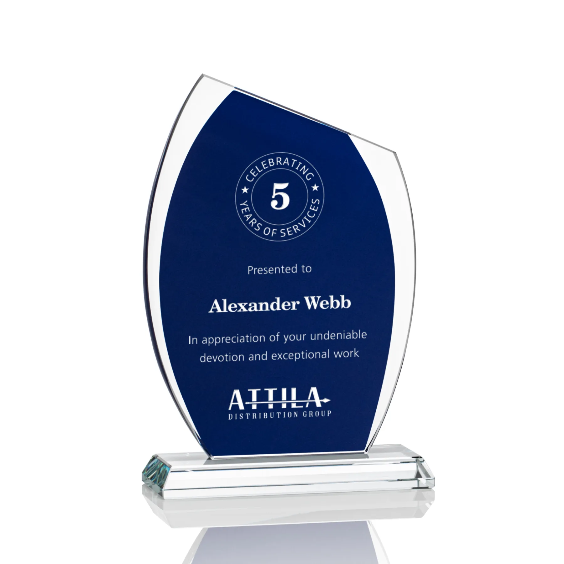 Starfire Engraved Awards - Blue — Starfire Engraved Awards - Blue