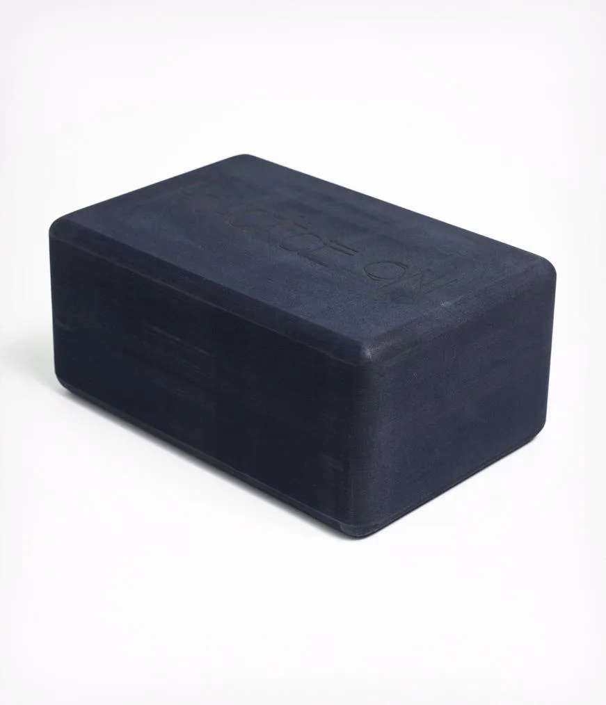 Manduka Recycled Foam Yoga Block - Midnight Black
