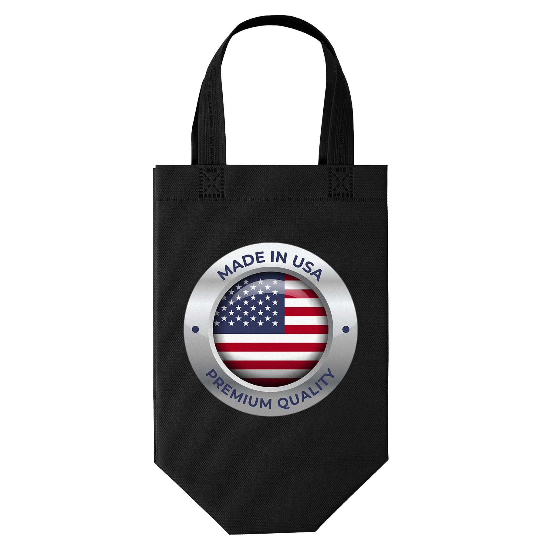 Glory™ - USA Made Non-Woven Tote - ColorVista (8" x 5" x 10") — Black