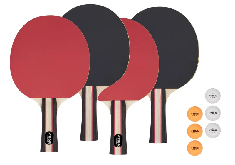 Escalade Sports Stiga - Performance 4-Player Table Tennis Racket Set