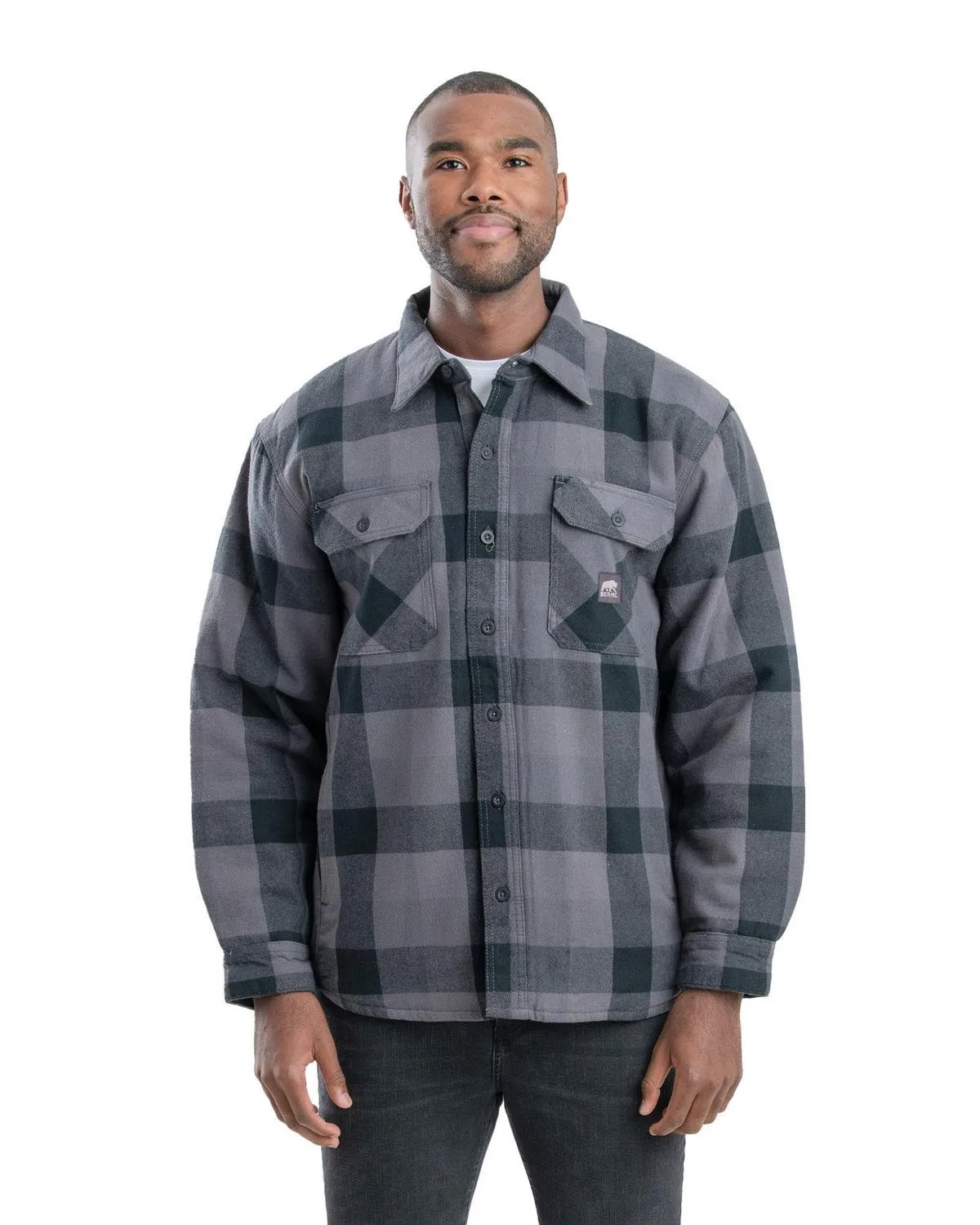Berne Apparel Men's Tall Timber Flannel Shirt Jacket view 3
