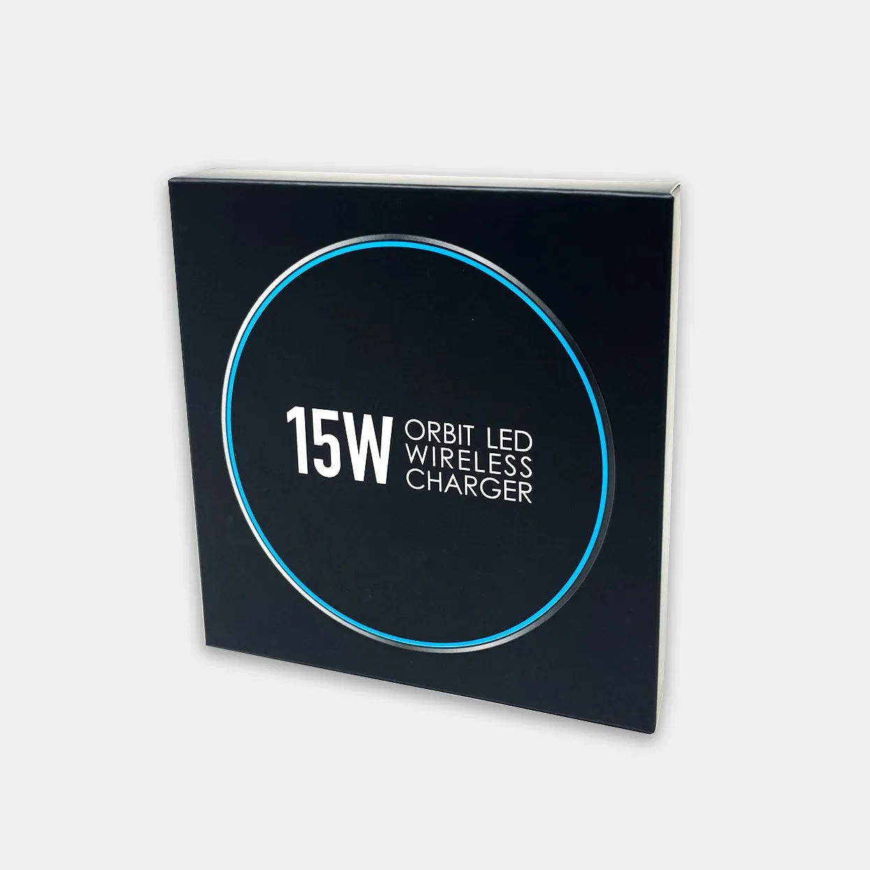 Orbit LED - 15W Aluminum Wireless Charger with LED Display view 4