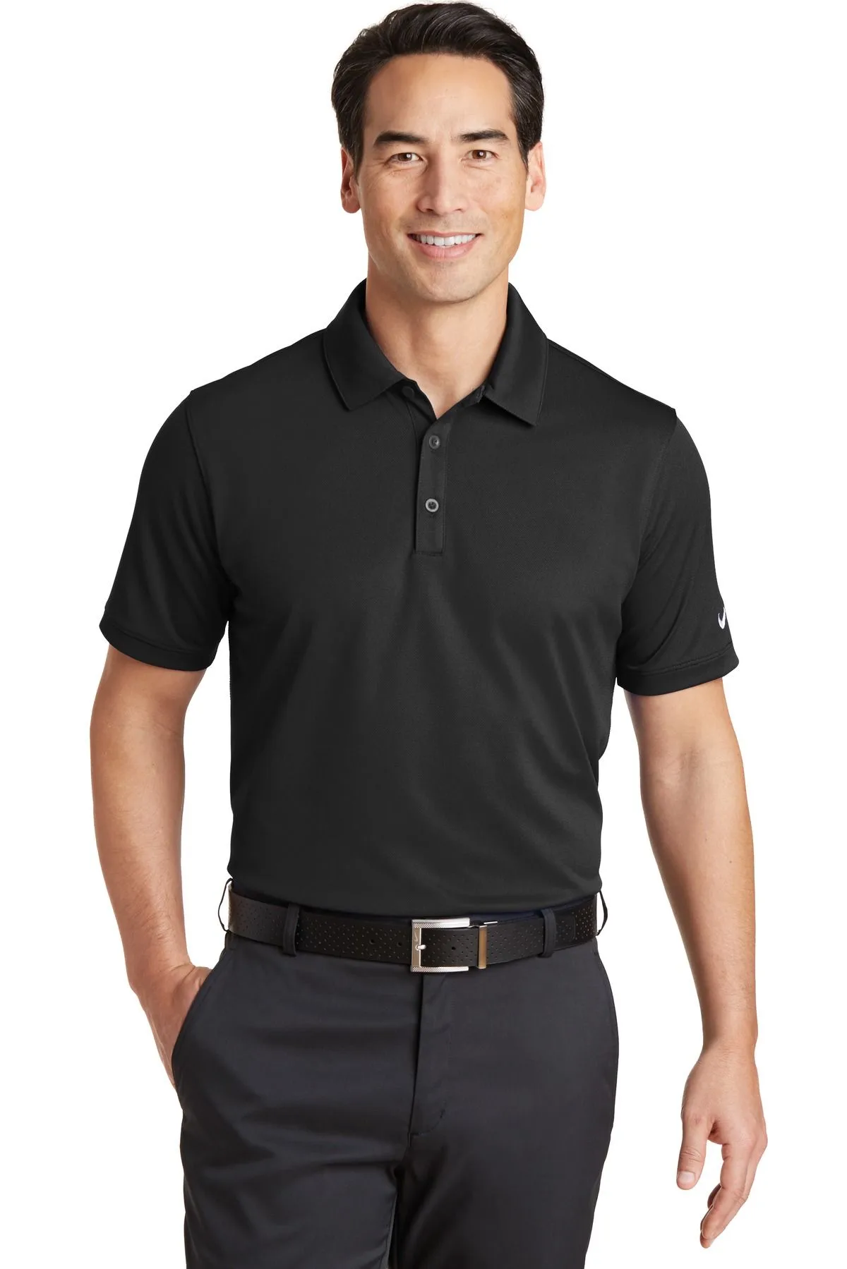 Nike Dri-FIT Solid Icon Pique Modern Fit Polo. view 6