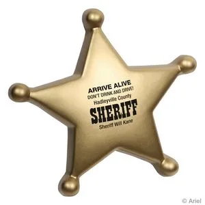 Sheriff's Badge Stress Reliever view 2