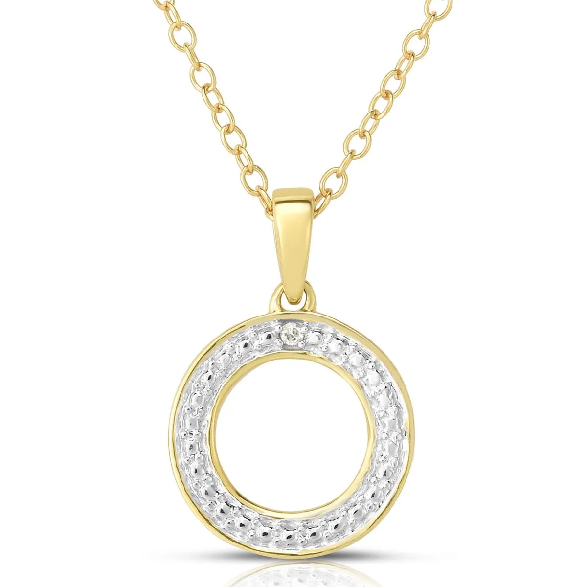 Jilco Inc Diamond Geometric Necklace - Yellow Gold