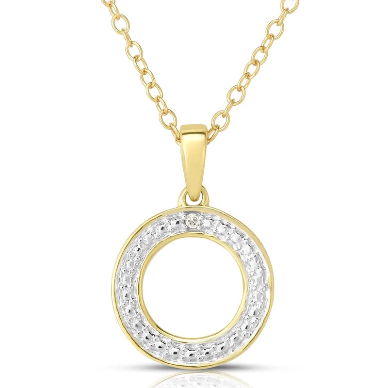 Jilco Inc Diamond Geometric Necklace - Yellow Gold