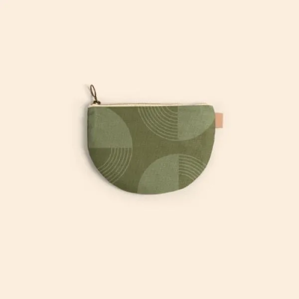 Slice Pouch - Colored Canvas With Leather Tab view 2