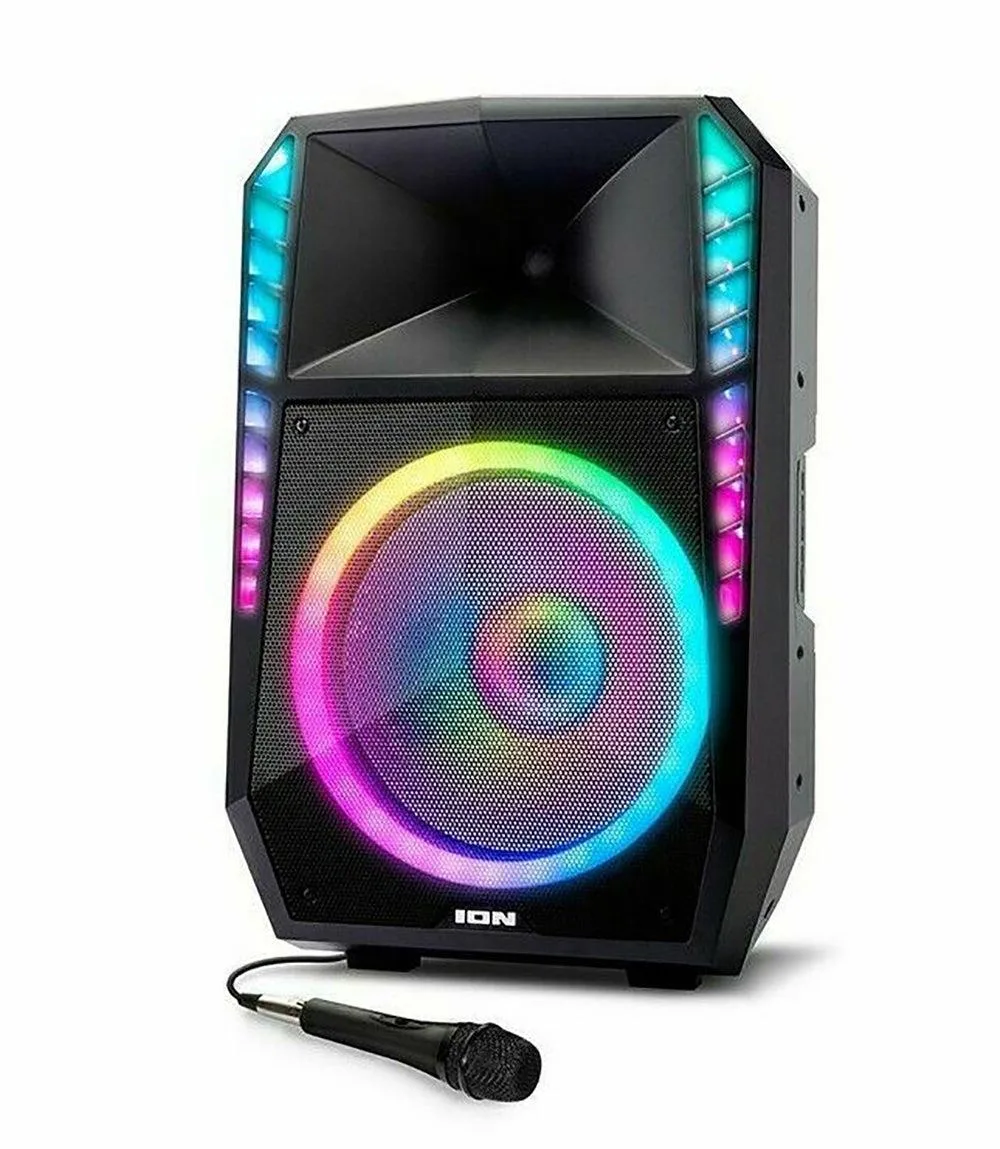 Ion Audio Total Pa Spartan Bluetooth Speaker System W/ Lights Stand & Microphone