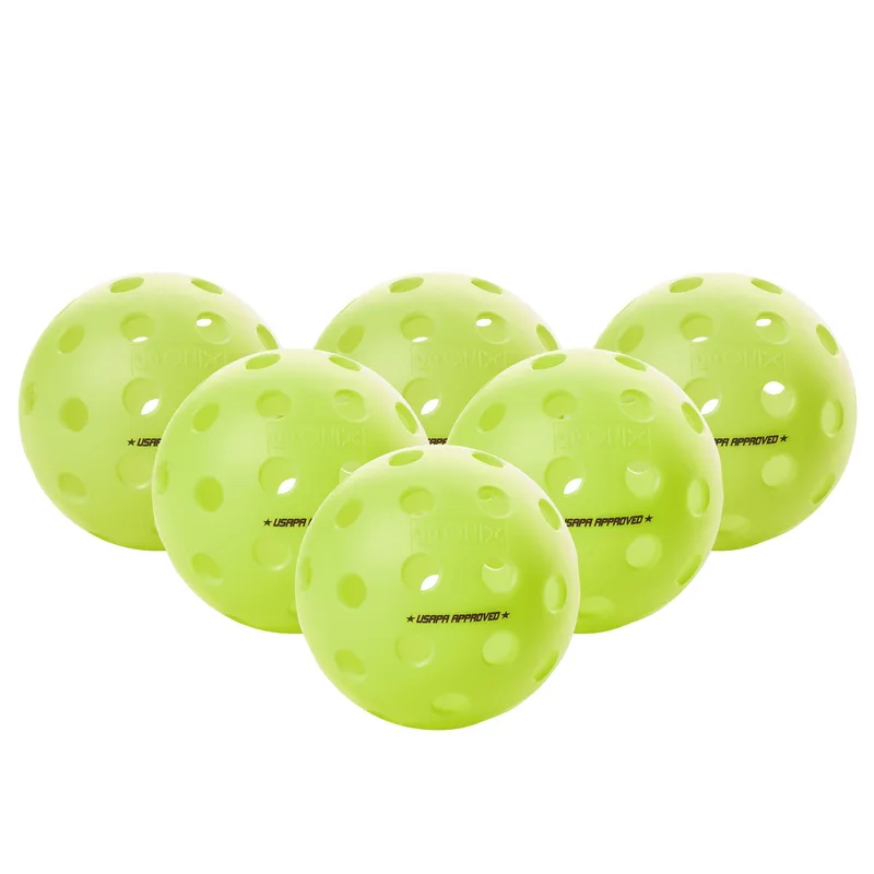 Escalade Sports Onix - Fuse G2 Outdoor Pickleball Balls 6-Pack - Neon Green