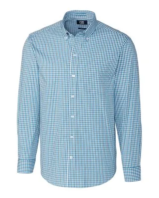 Cutter & Buck Easy Care Stretch Gingham Mens Long Sleeve Dress Shirt view 2
