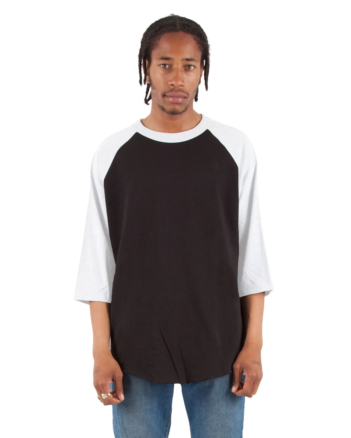SHAKA WEAR Adult Three-Quarter Sleeve Raglan T-Shirt view 2