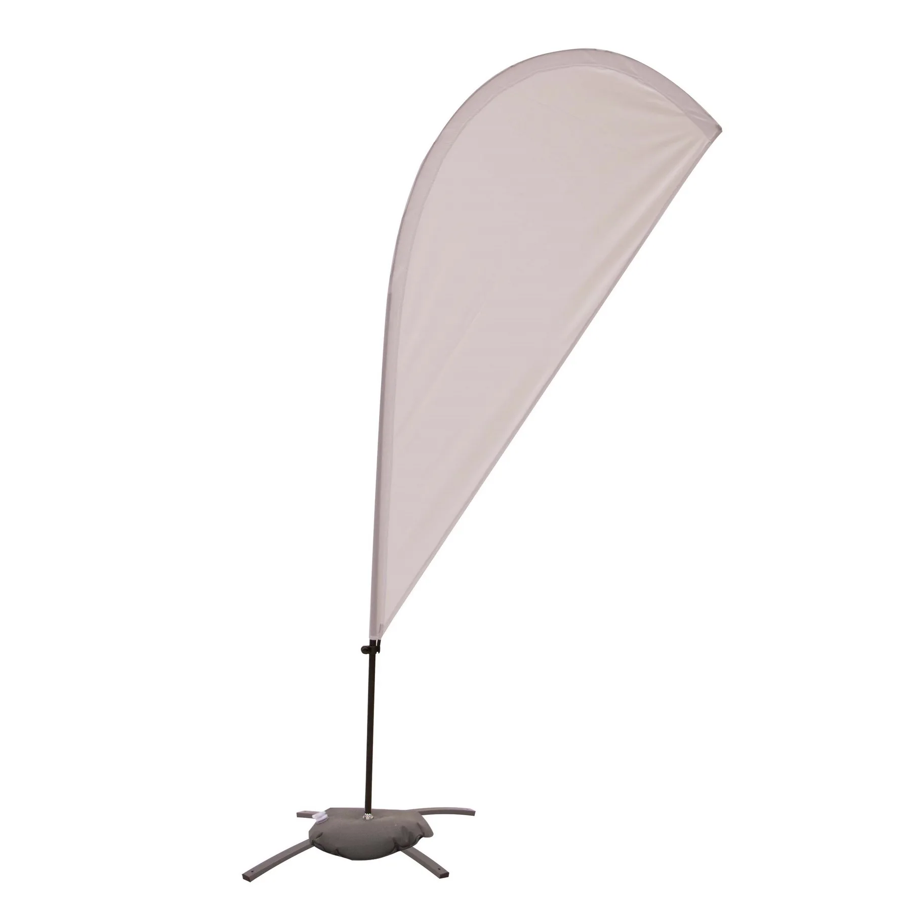 6.5' Value Teardrop Sail Sign Flag - 1-Sided with Cross Base view 2