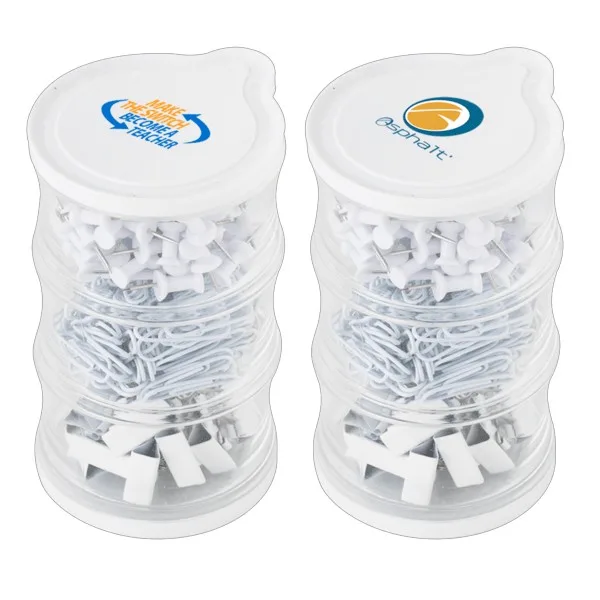 Tower of Clips and Push Pins