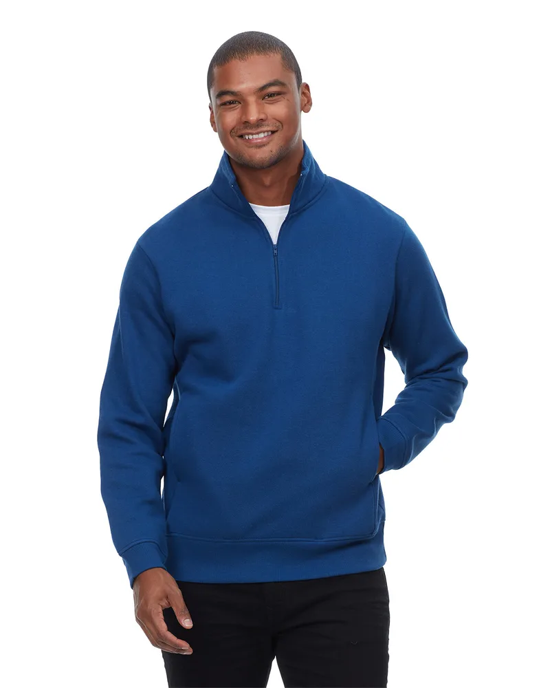 THREADFAST Unisex Ultimate Fleece Quarter-Zip Sweatshirt view 3