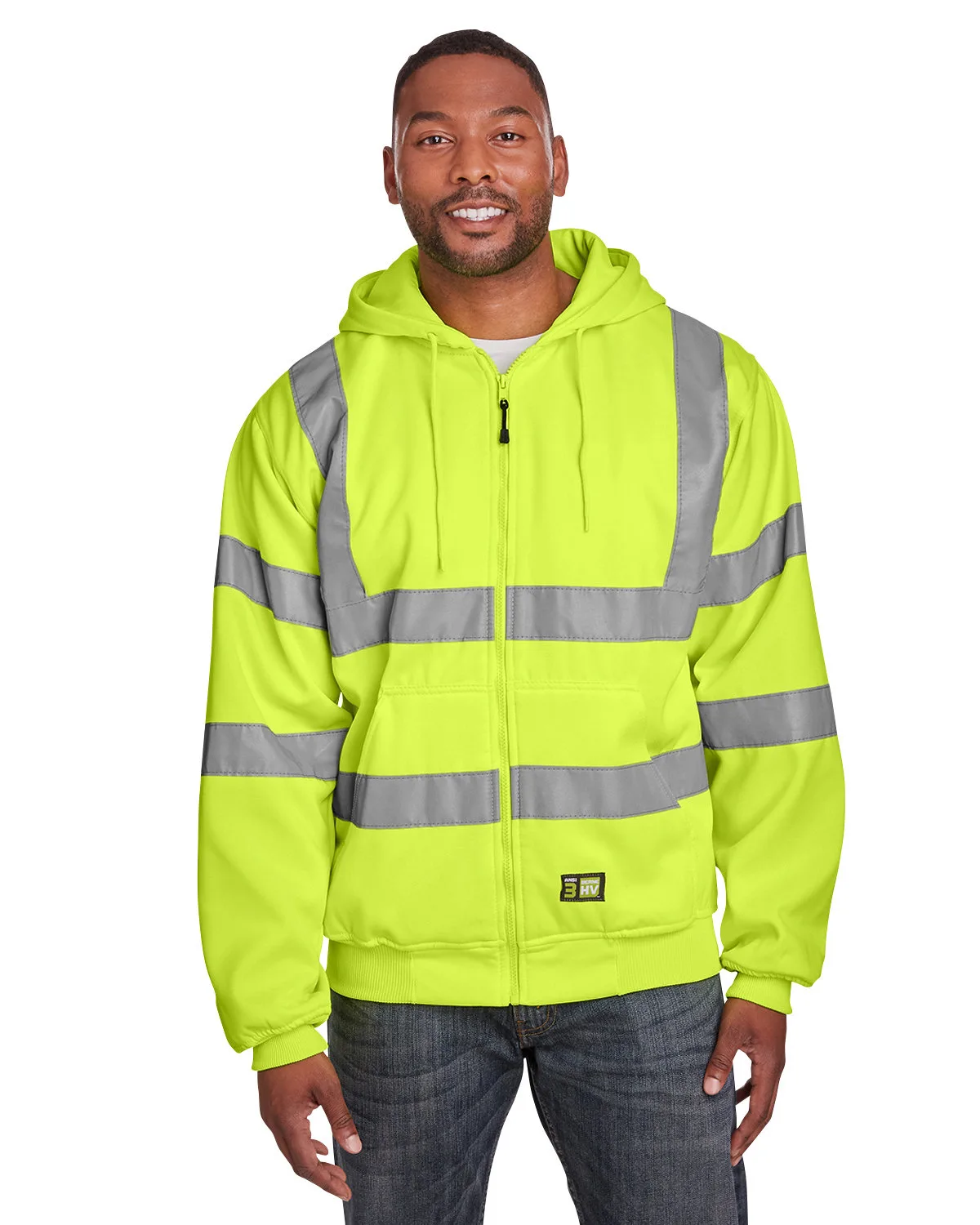 Berne® Apparel Men's Berne® Hi-Vis Class 3 Lined Hooded Sweatshirt