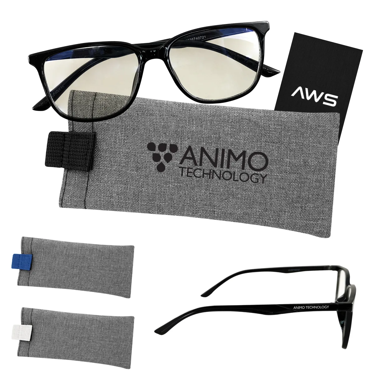 Aws Blue Light Blocking Glasses With Pouch view 2