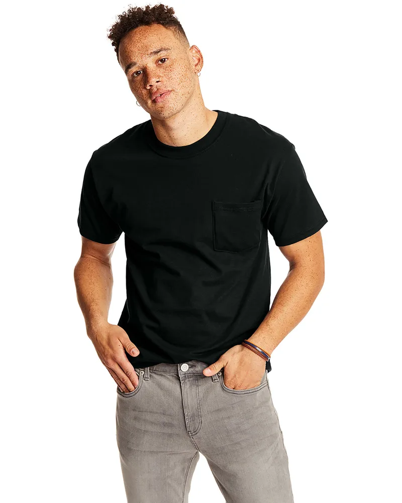 Hanes Printables Adult Beefy-T® with Pocket view 2