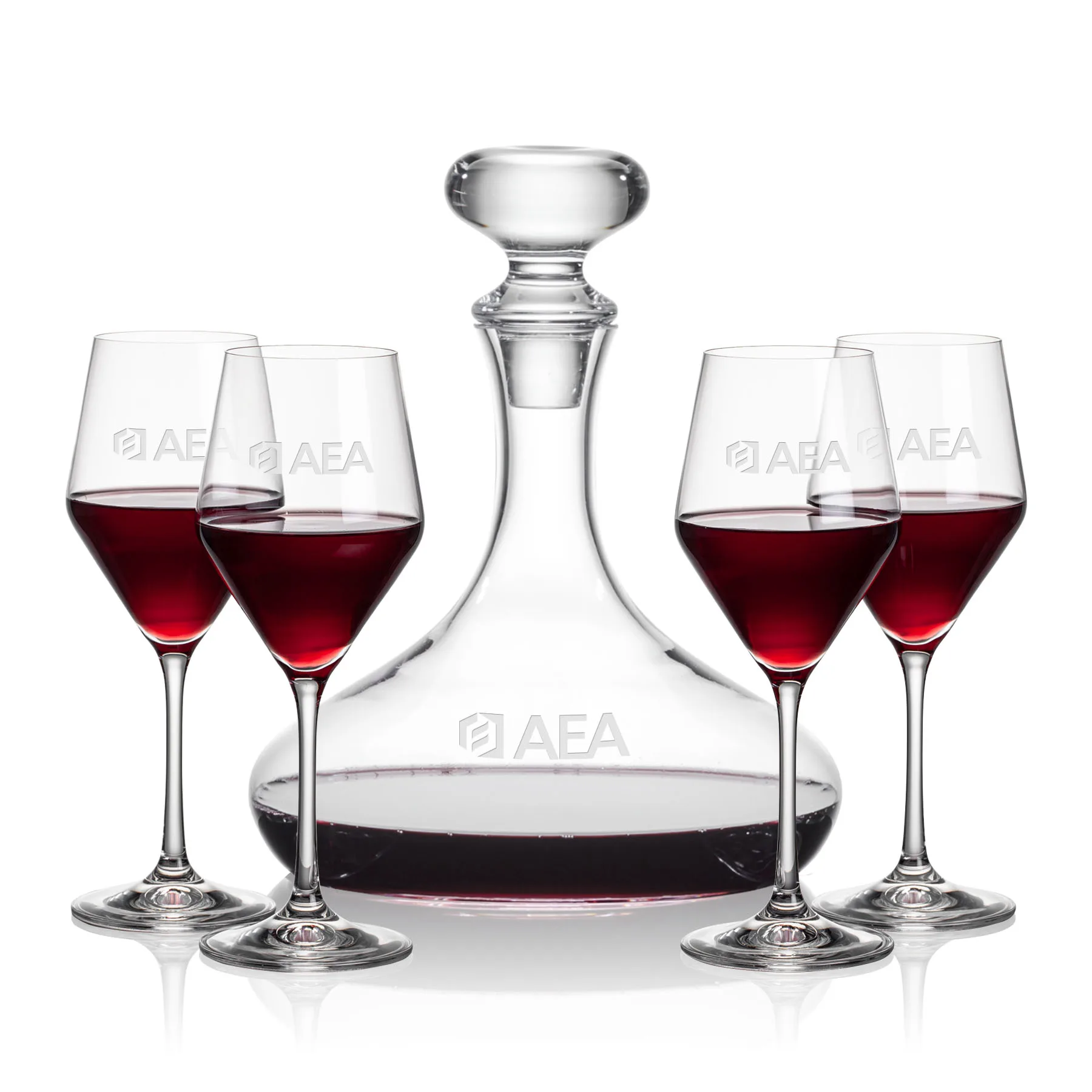 Decanter Stemmed Set,  Bengston Wine Set, Decanter & 4 Wine