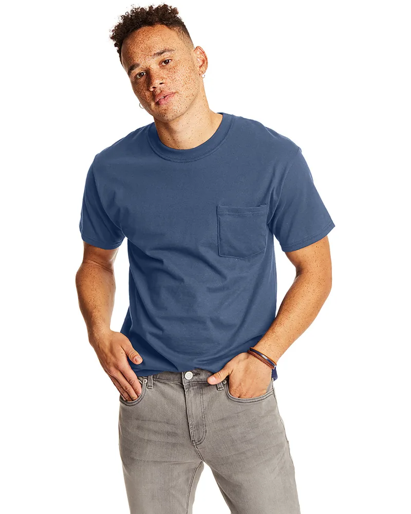 Hanes Printables Adult Beefy-T® with Pocket view 7