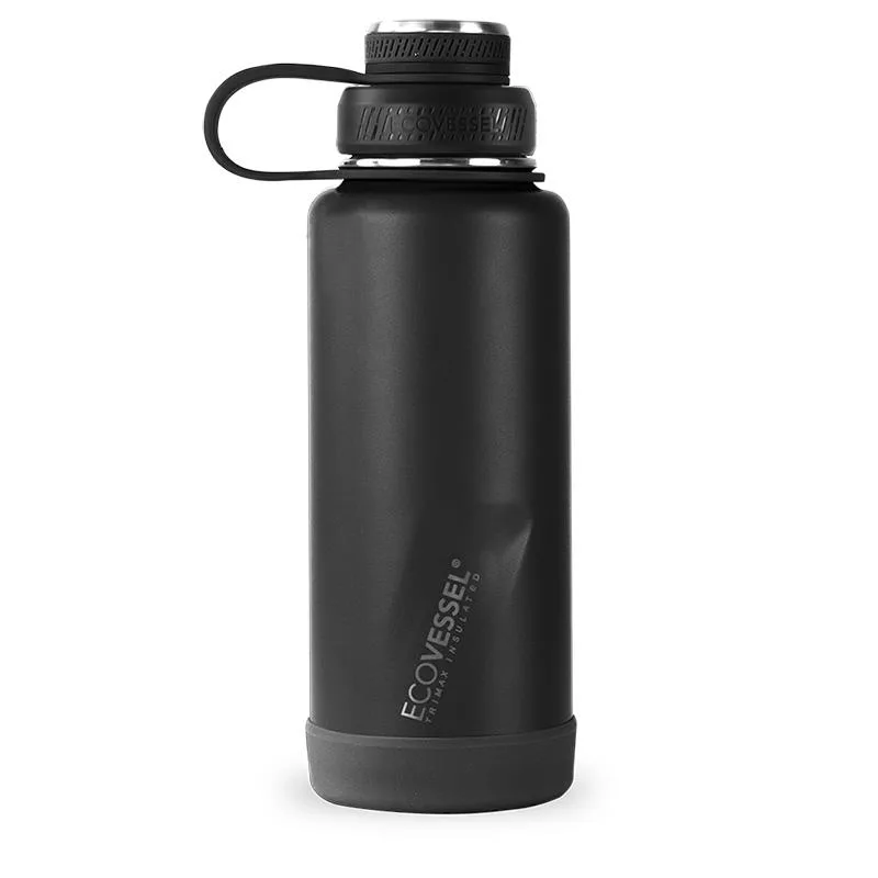 EcoVessel Boulder 32 Oz. Trimax® Insulated Ss Water Bottle - Black Shadow