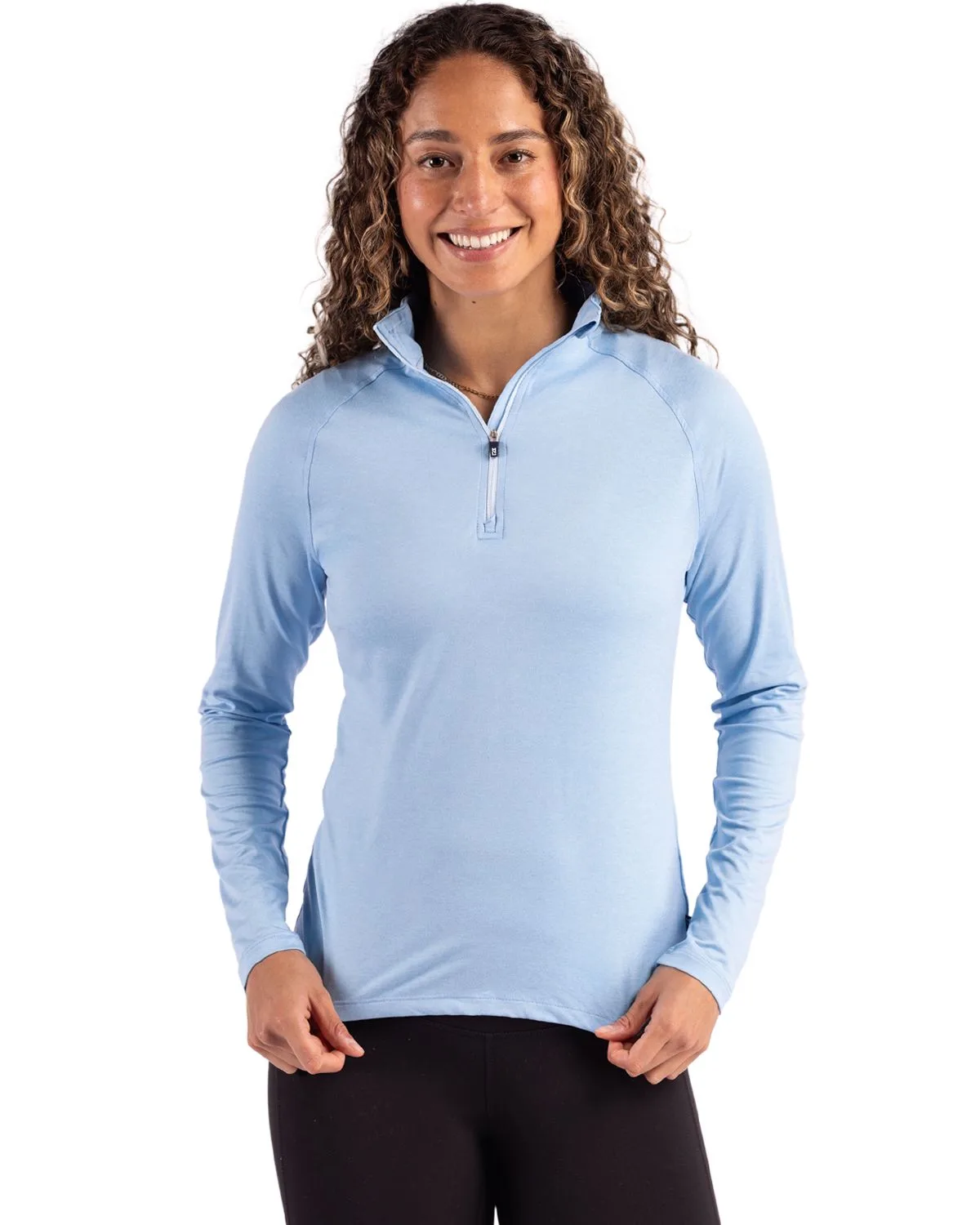Cutter & Buck Coastline Recycled Double Peached Womens Quarter Zip Pullover