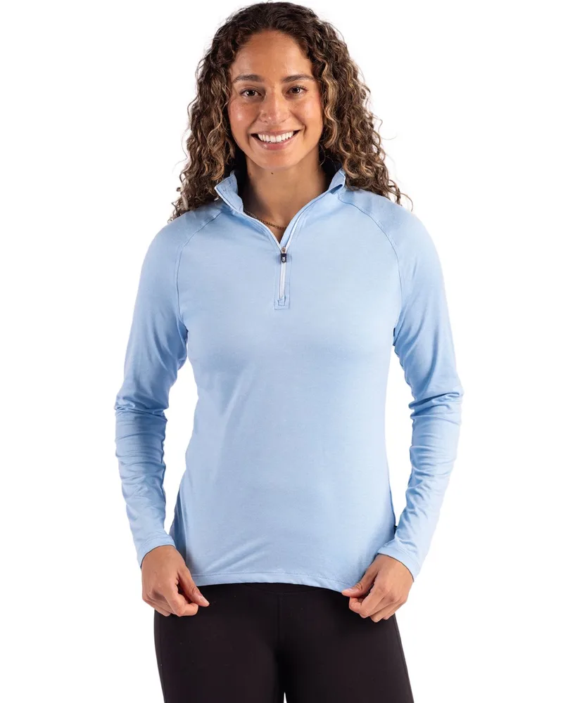 Cutter & Buck Coastline Recycled Double Peached Womens Quarter Zip Pullover