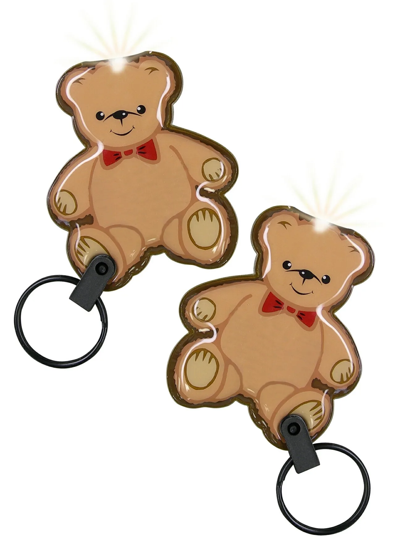 ShapeLights™ Color-A-Shape Key Ring Flashlight (Teddy Bear) view 2