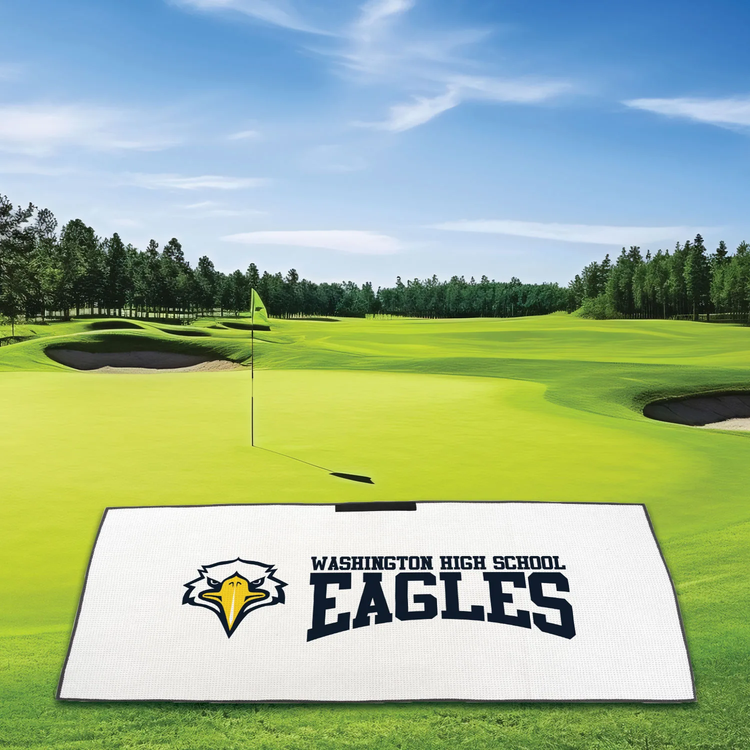 MaxxColor Waffle Golf Towel (17" x 40") view 5