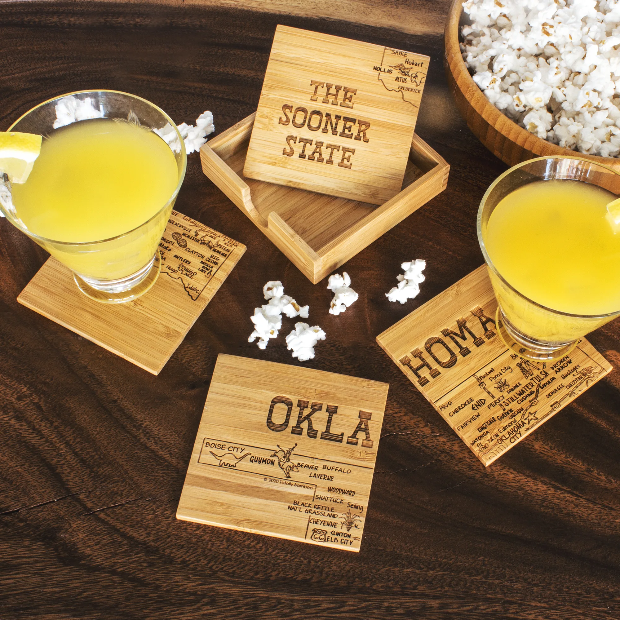 Oklahoma Puzzle Coaster Set view 2