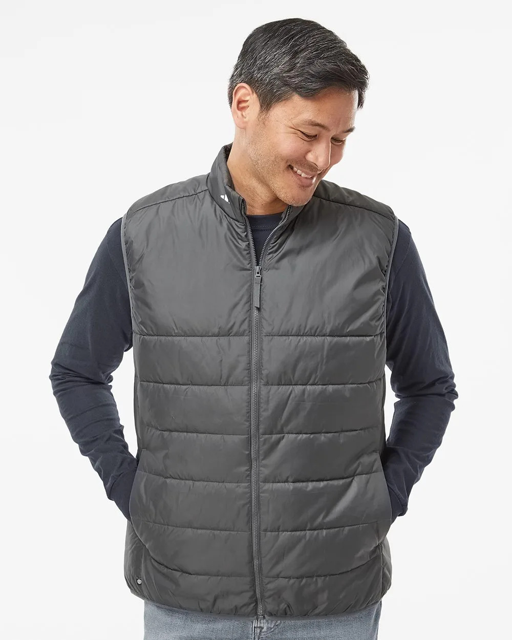 Adidas® Men's Puffer Full-Zip Vest view 2