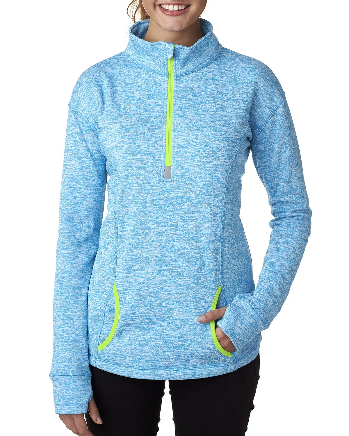 J AMERICA Ladies' Cosmic Fleece Quarter-Zip