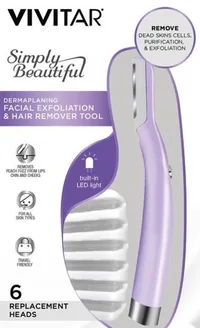 Health, Beauty & Fitness Vivitar Dermaplaning Facial Exfoliation & Hair Remover Tool - Lilac Purple