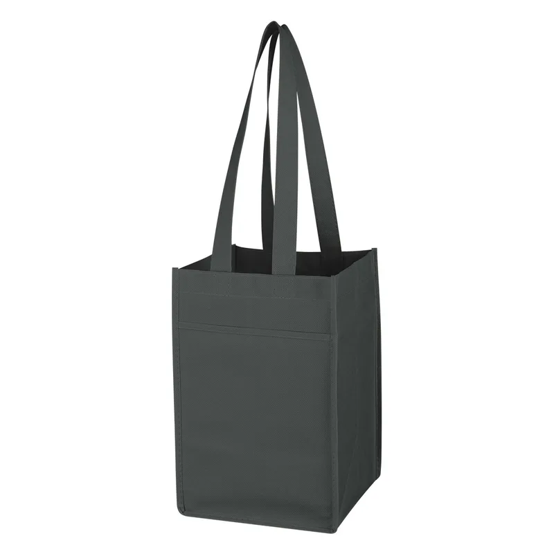 Non-woven 4 Bottle Wine Tote Bag view 3