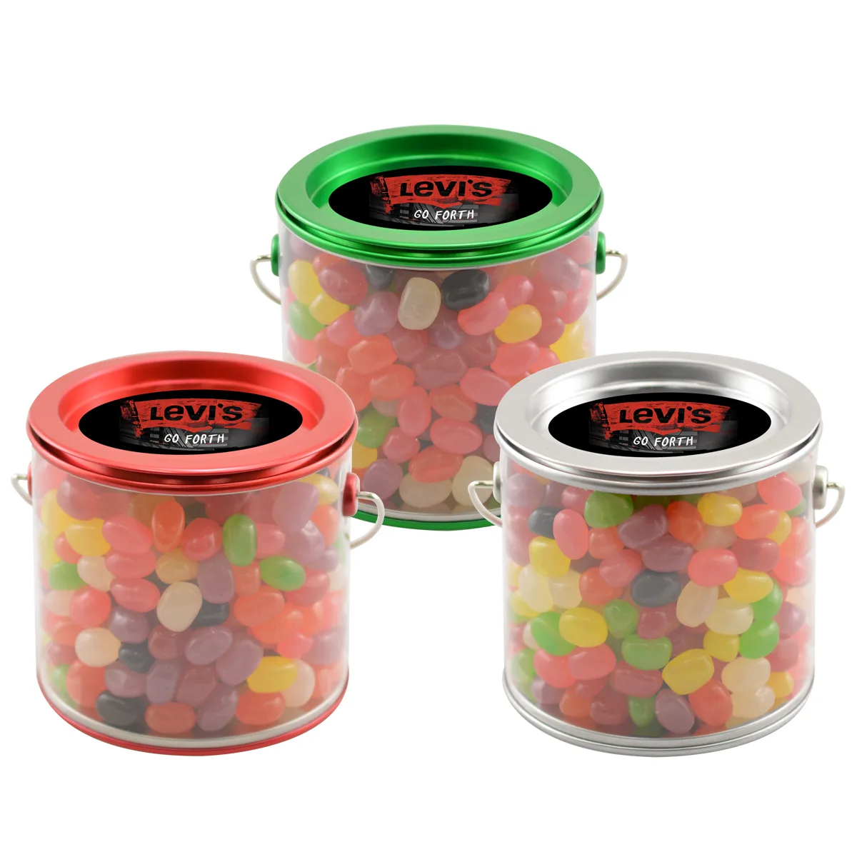 Tin Pail w/Jelly Beans — Green