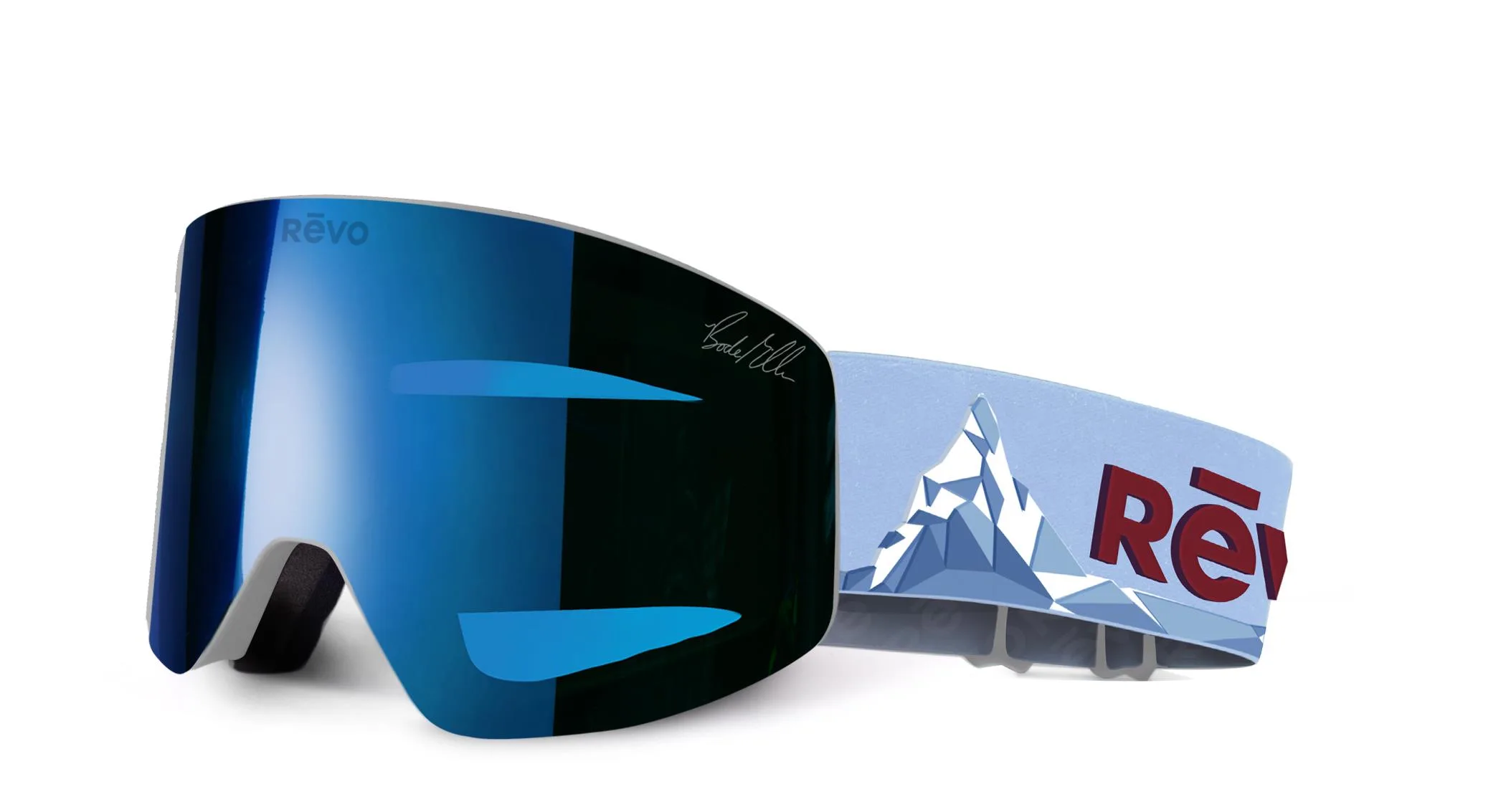 Revo Sunglasses Matte White Bode Miller No. 6 Goggles w/Interchangeable Lens